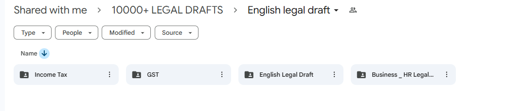 English legal draft collection overview