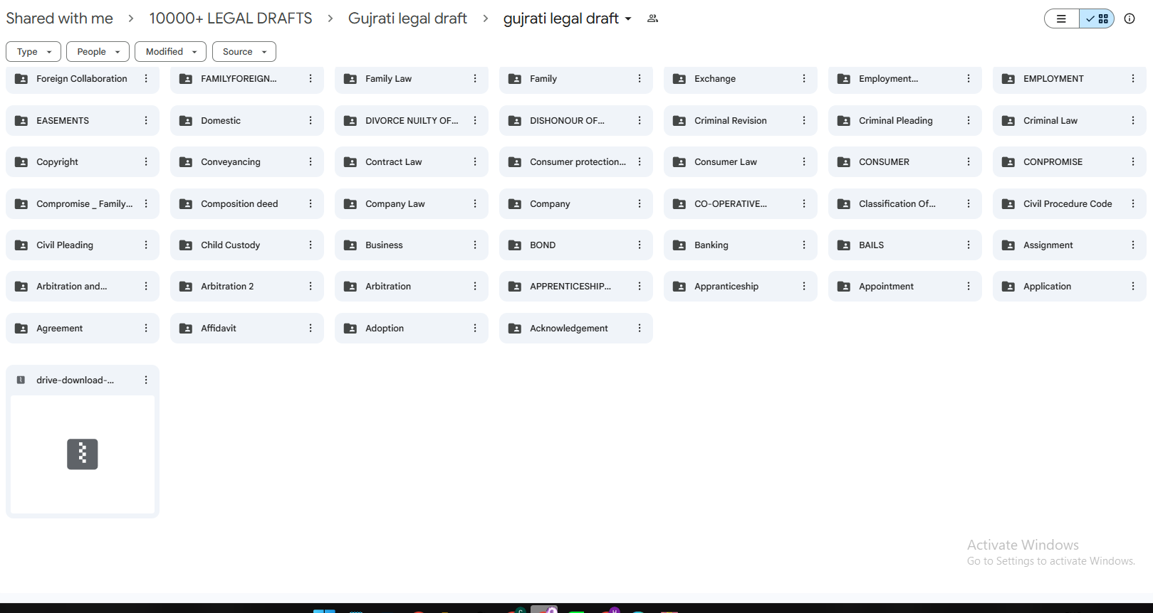 More Gujarati legal draft category folders